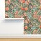 Tropical Vintage Jungle Victorian Redouté Antique Floral Botanical Custom Removable Wallpaper by Spoonflower Peel & Stick Wallpaper 2FT Wide